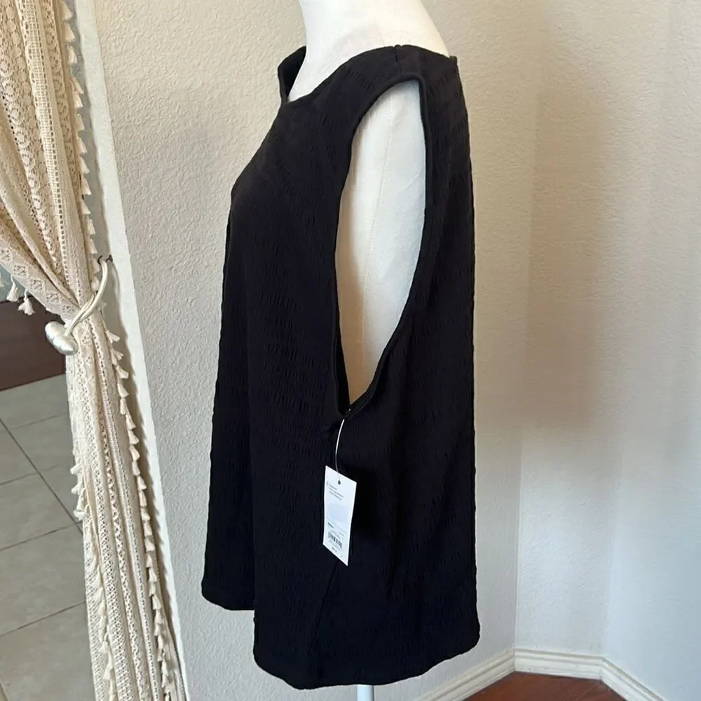 croft & barrow Women's Sleeveless Plus Size Top - Black - Size 2X